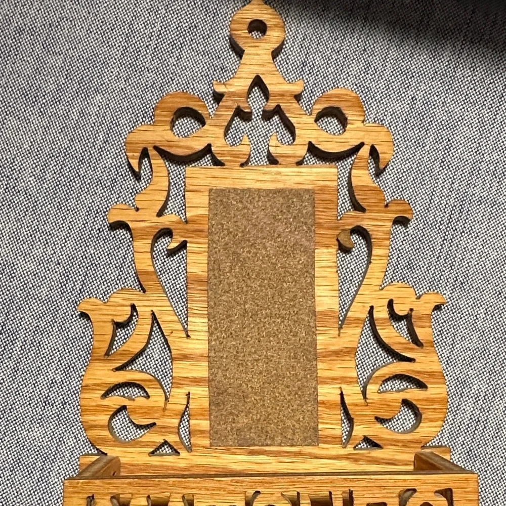 Ornate Wooden Wall Match Holder